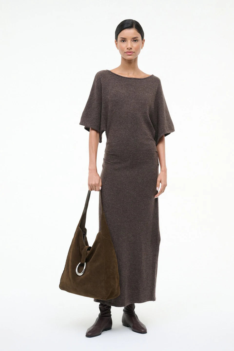 staud sweater dress Women's Shoko Ribbed - Multi - Size M and a layered contrast lace hem for pre STAUD Charade Sweater Dress |