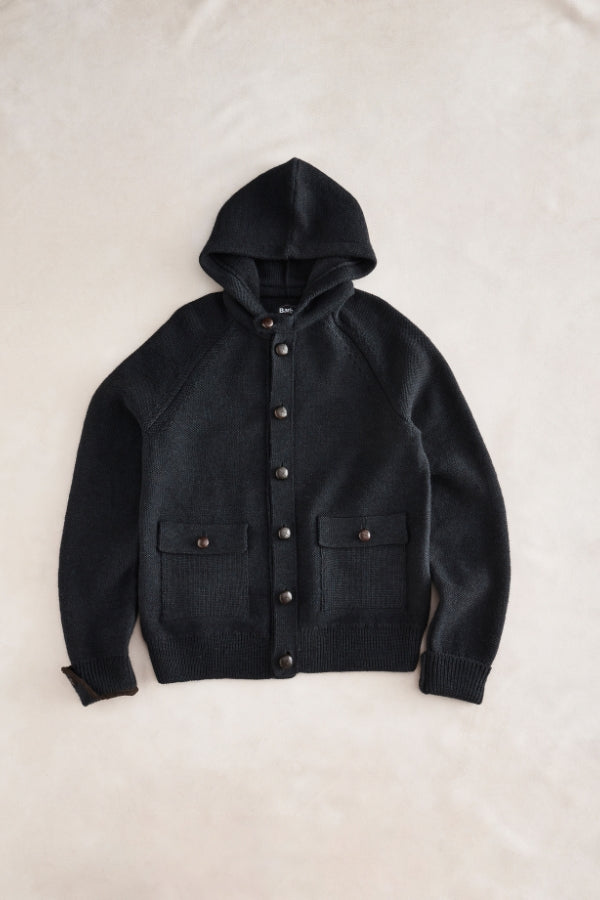BARBOUR Bastle Zip Through Knitted Hoodie Meridian Meridian Men