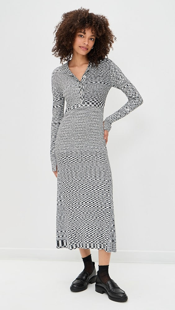 ganni grey dress GANNI Jacquard Mini Dress | Grey