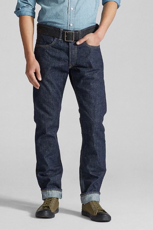 FINAL SALE: DOUBLE RL Slim Fit Once-Washed Selvedge Jean