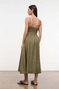staud linen dress Day Trip Stripe Laura Mini Day Trip Stripe / L this maxi is basically summer in a dress STAUD, Oro Linen Dress in