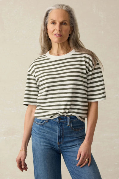 (取寄) ファリティ レディース サンウォッシュド スラブ ビンテージ ティー Faherty women Sunwashed Slub Vintage Tee Dusty Blue FINAL SALE: FAHERTY Sunwashed Slub Vintage Tee – Meridian