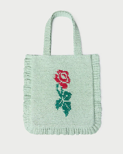 LOEFFLER RANDALL Justine Crochet Ruffle Tote – Meridian Boutique
