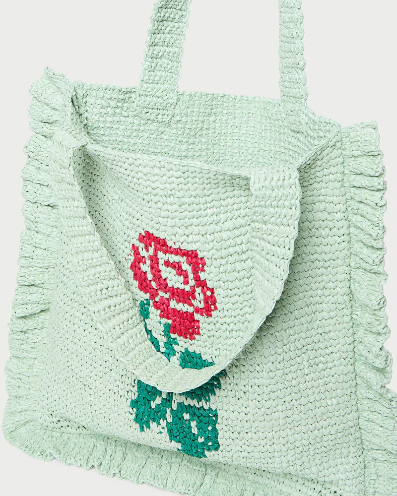 【Loeffler Randall】Justine Ruffle Tote Justine Natural Crochet Ruffle Tote | Totes | Handbags