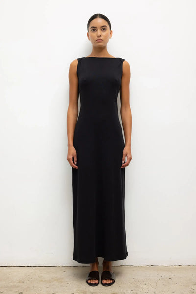 black satin long sleeve dress Berylove Women Black Mother of the Bride Dress Column Satin Long Sleeve Maxi Wedding Guest Dress, Black / US4