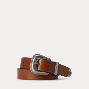 POLO RALPH LAUREN Leather Denim Western Belt – Meridian Boutique display picture 3