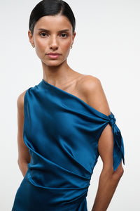 staud blue silk dress STAUD, Phare Silk Dress in Cloud, Size 0