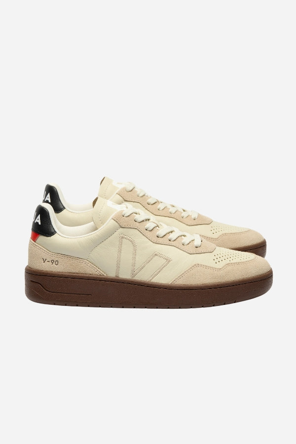 【関税&送料込】Veja V-90 Sneakers In O.T. Leather Veja Women V90 O.T. Leather Extra-White 24 | Sneaker