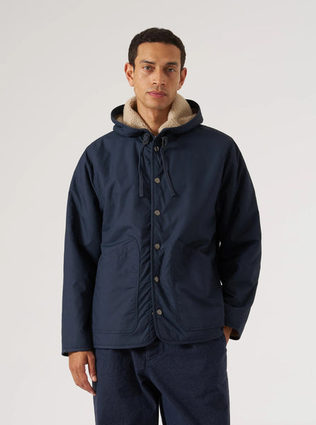 UNIVERSAL WORKS. Polytech/Sherpa Reversible Hooded Jacket