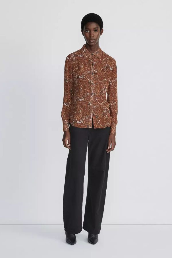Product photo of Antonia Viscose Button Down Shirt-Rag & Bone-Meridian Boutique