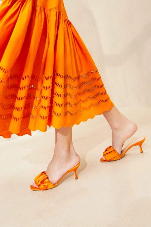 Product photo of Bianca Gathered Band Kitten Heel Sandal-Loeffler Randall-Meridian Boutique