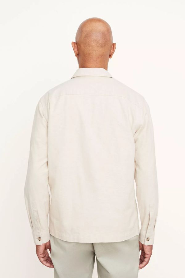 Product photo of Cotton Blend Mélange Overshirt-Vince-Meridian Boutique
