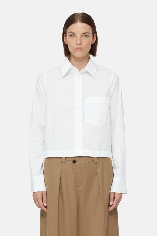 Product photo of Cropped Classic Shirt-CLOSED-Meridian Boutique