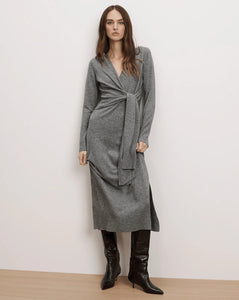 modest homecoming dresses knee-length Grey Knit Dress Fit And Flare Short Sleeve main image 1