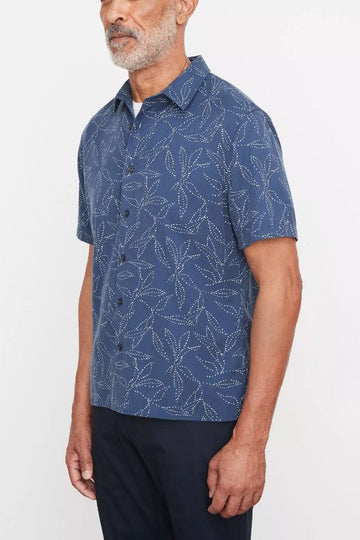 Product photo of Dotted Leaf Short-Sleeve Shirt-Vince-Meridian Boutique