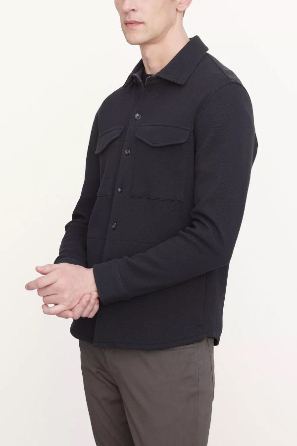 Product photo of Double-Knit Piqué Shirt Jacket-Vince-Meridian Boutique