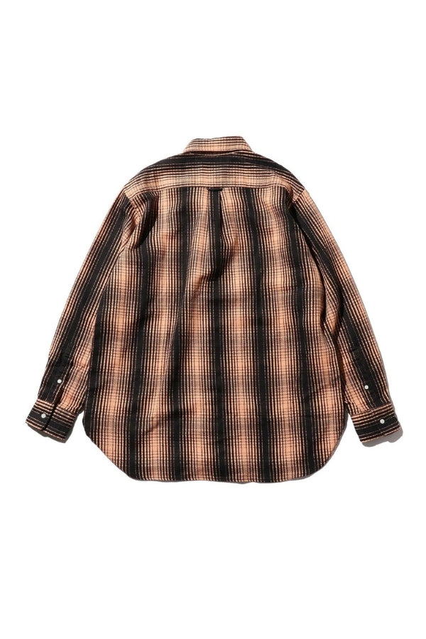 Shaggy Check Button-Down Shirt in Orange – Blue Owl Workshop