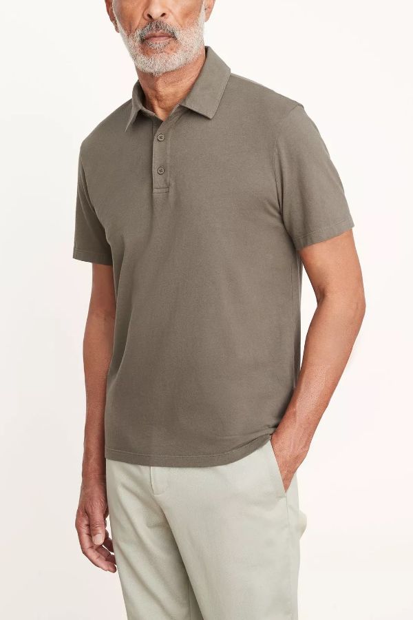 Product photo of Garment Dye Short Sleeve Polo Shirt-Vince-Meridian Boutique