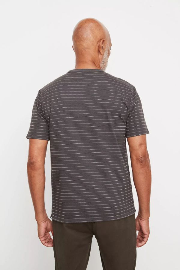 Product photo of Garment Dye Stripe Crew Neck T-Shirt-Vince-Meridian Boutique