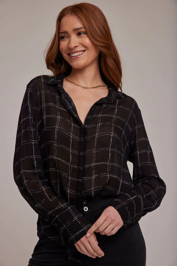 Product photo of Hidden Placket Button Down Shirt-Bella Dahl-Meridian Boutique
