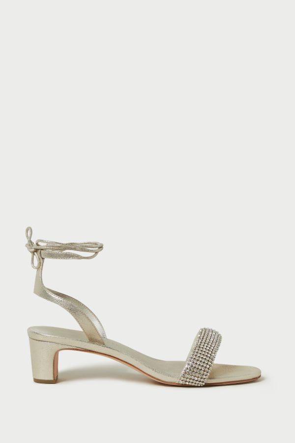 Product photo of Jackie Mid Heel Ankle Wrap Sandal-Loeffler Randall-Meridian Boutique