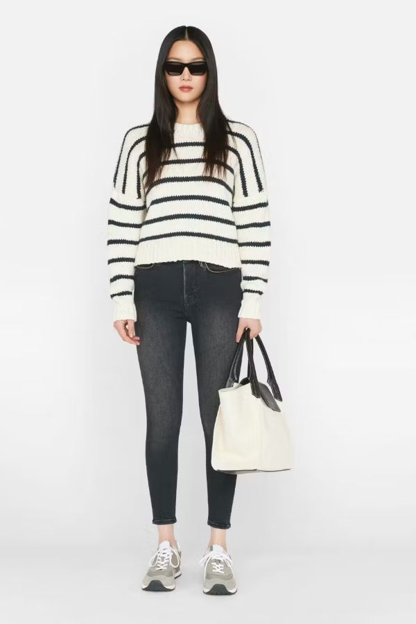 Product photo of Le One Skinny Crop Jean-Frame Denim-Meridian Boutique