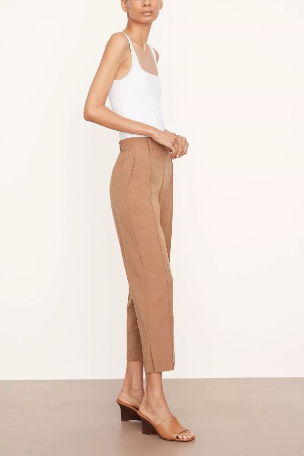Product photo of Mid-Rise Pleated Pull-On Pant-Vince-Meridian Boutique