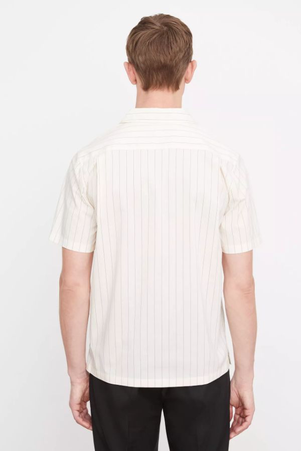 Product photo of Monte Stripe Short Sleeve Shirt-Vince-Meridian Boutique