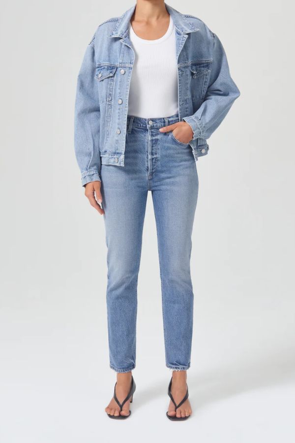 Product photo of Riley Long High Rise Straight Jean-AGOLDE-Meridian Boutique
