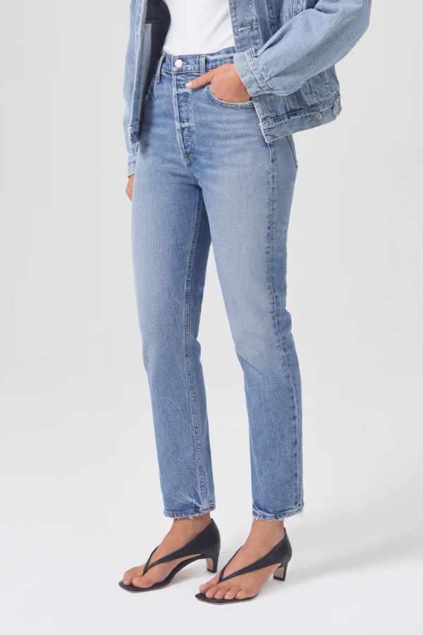 Product photo of Riley Long High Rise Straight Jean-AGOLDE-Meridian Boutique