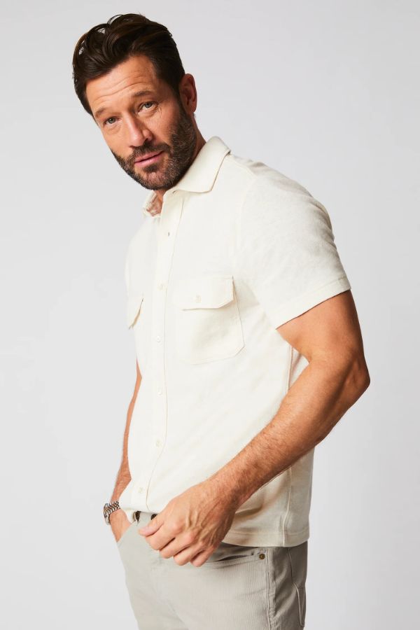 Product photo of Short Sleeve Hemp Cotton Knit Shirt-Billy Reid-Meridian Boutique