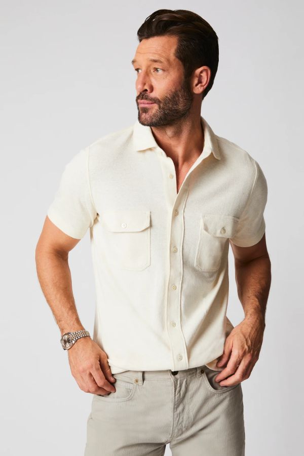 Product photo of Short Sleeve Hemp Cotton Knit Shirt-Billy Reid-Meridian Boutique