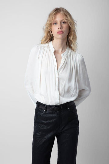 Product photo of Tchin Satin Blouse-Zadig & Voltaire-Meridian Boutique