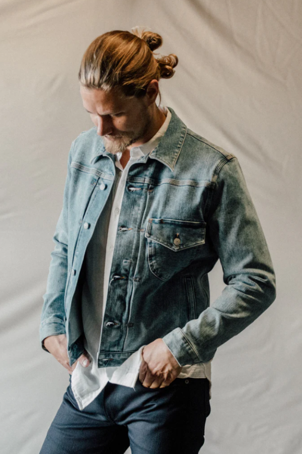 Product photo of The Blade Denim Jacket-Hiroshi Kato-Meridian Boutique