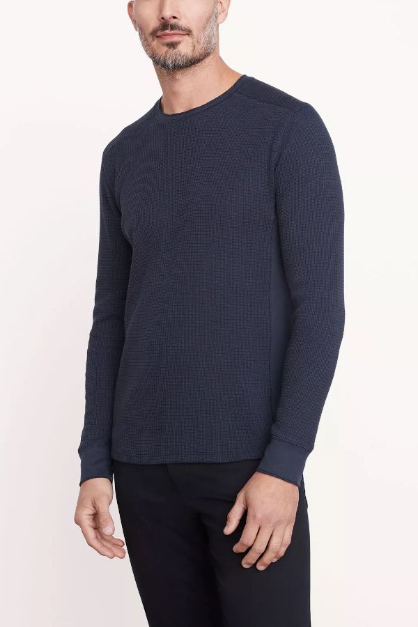 Product photo of Thermal Long Sleeve Crew Neck Pullover-Vince-Meridian Boutique