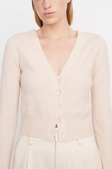 Product photo of Wool-Blend Trim Cardigan-Vince-Meridian Boutique