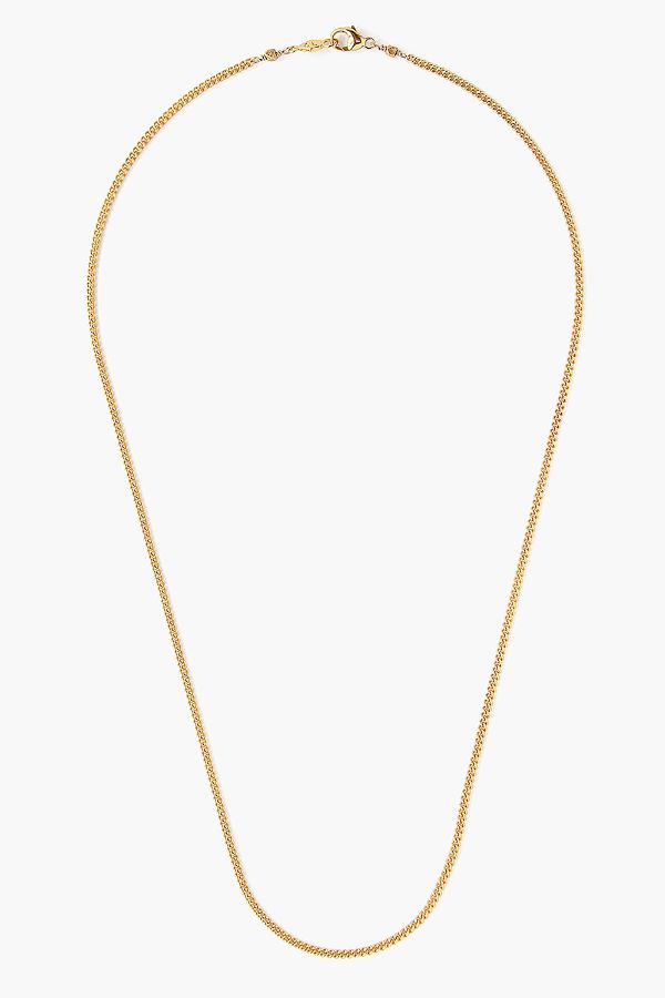 Product photo of Yellow Gold Delicate Curb Chain Necklace-Chan Luu-Meridian Boutique